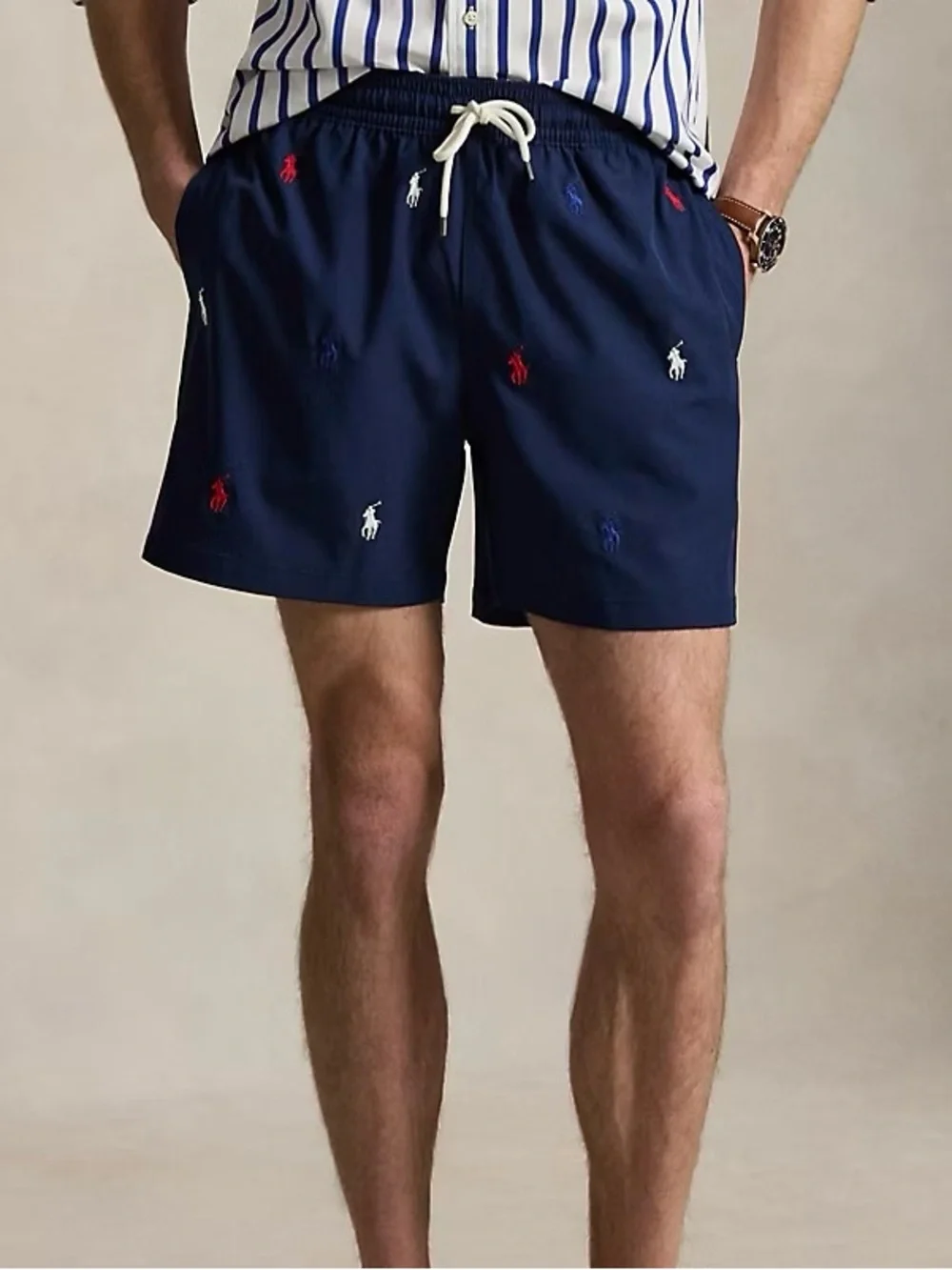 New Polo Ralph Lauren 5.75” Traveler Classic Swim Trunks Navy Men’s Size Medium